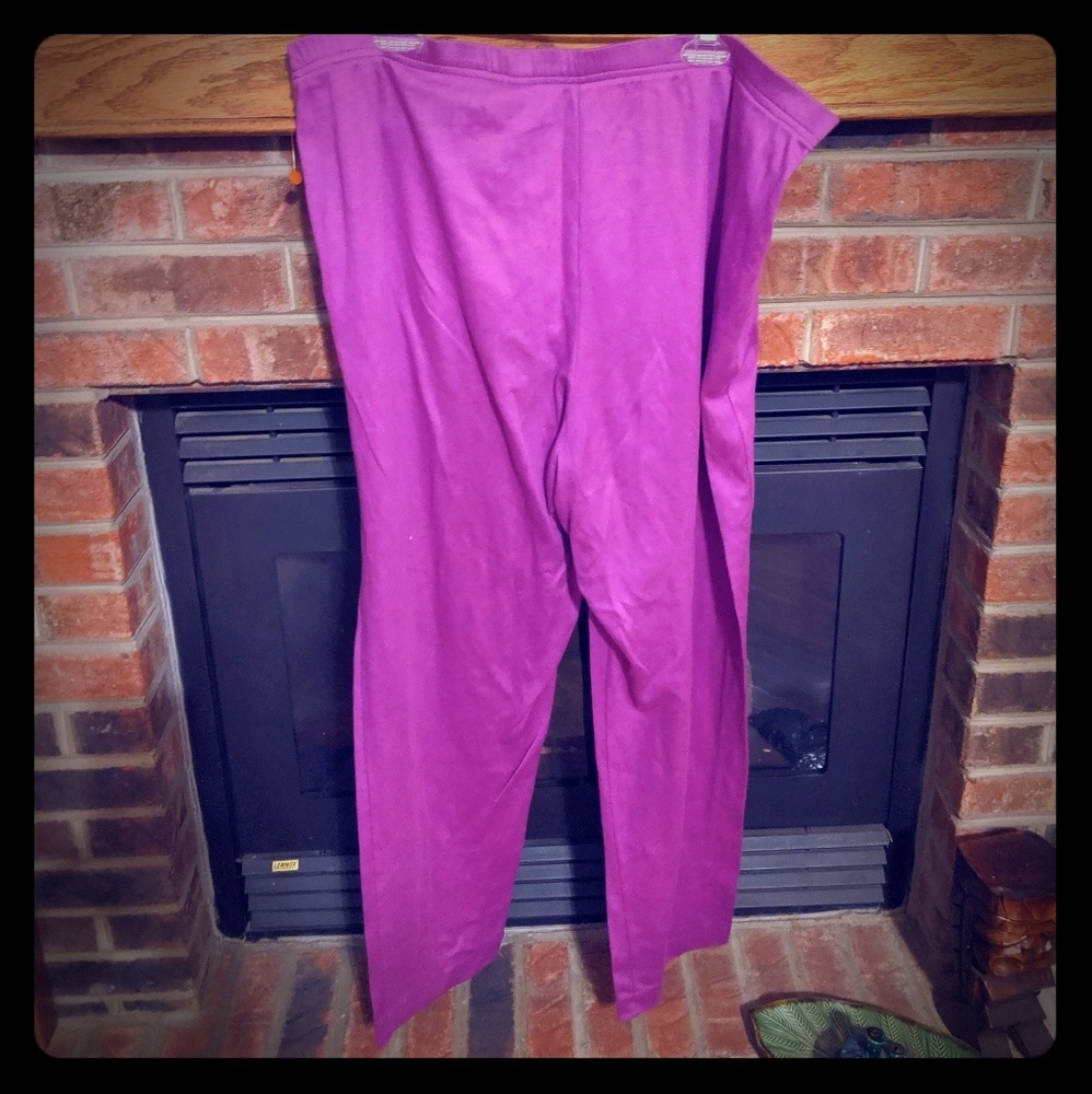 purple straight leg pants 22W